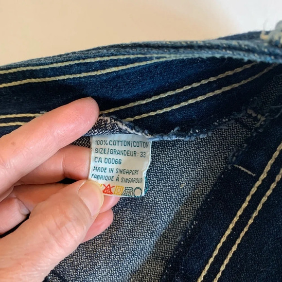 Vintage Givenchy 70's style straight leg  high rise jeans. Size 28. - Picture 7 of 15